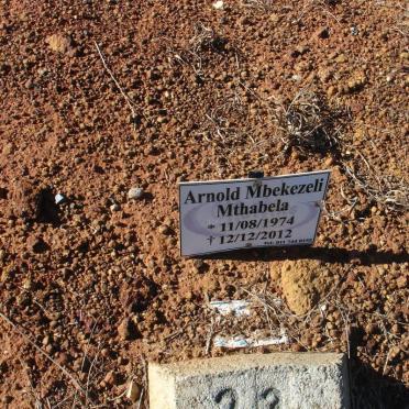MTHABELA Arnold Mbekezeli 1974-2012
