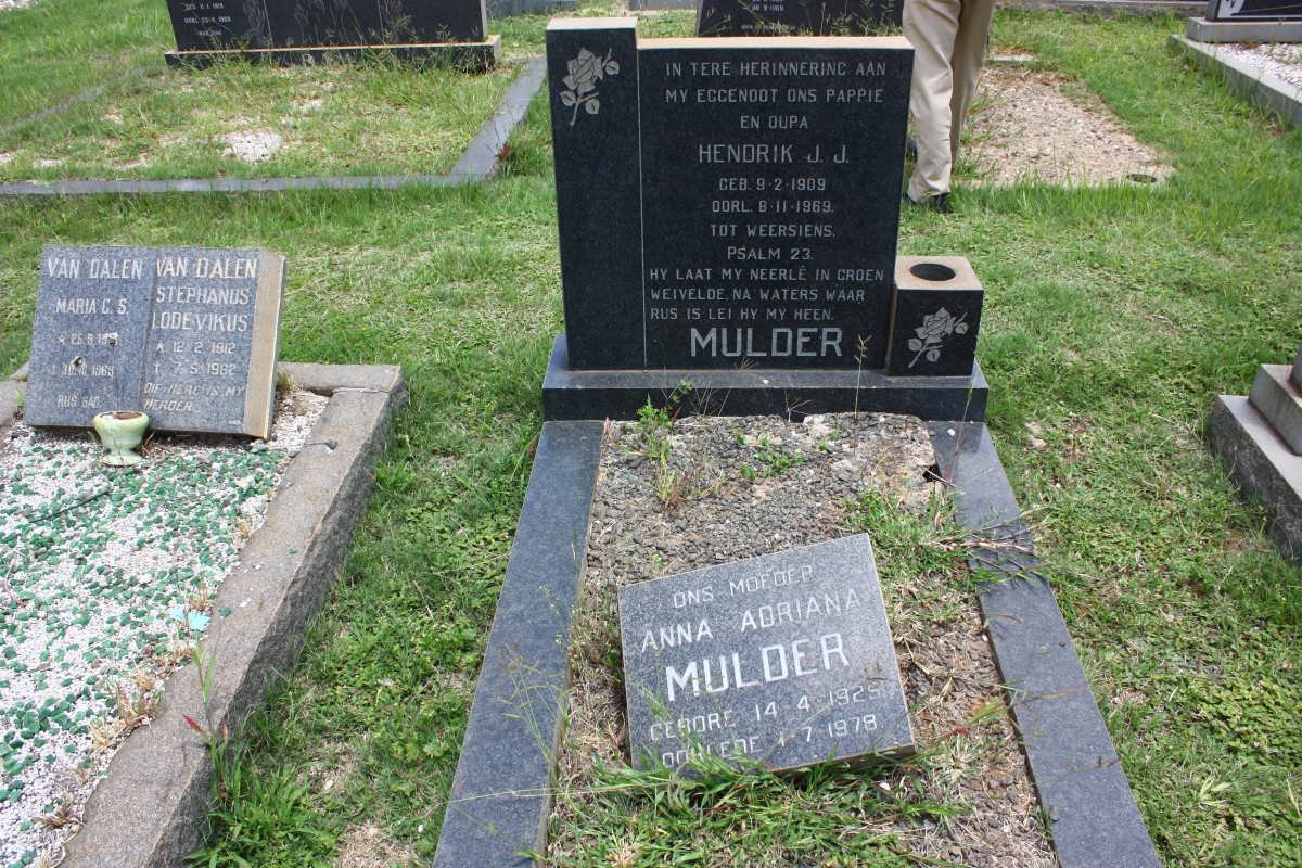 MULDER Hendrik J.J. 1909-1969 &amp; Anna Adriana 1925-1978