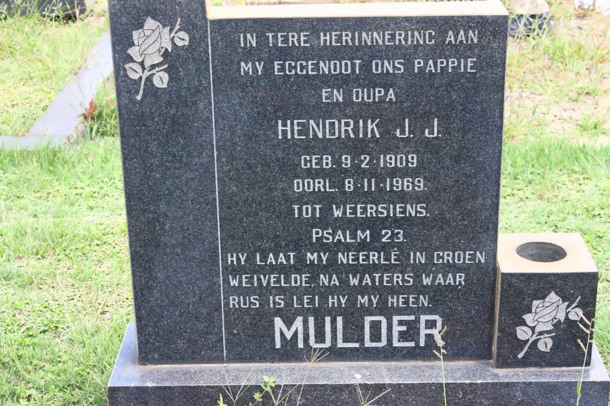 MULDER Hendrik J.J. 1909-1969 &amp; Anna Adriana 1925-1978
