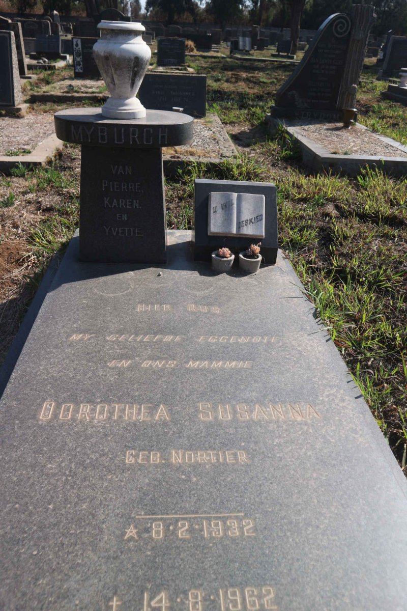 MYBURGH Dorothea Susanna nee NORTIER 1932-1962
