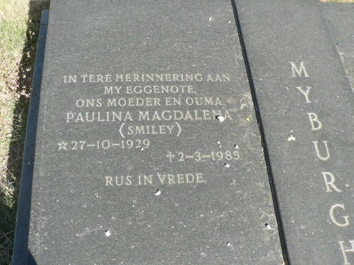 MYBURGH Paulina Magdalena 1929-1985