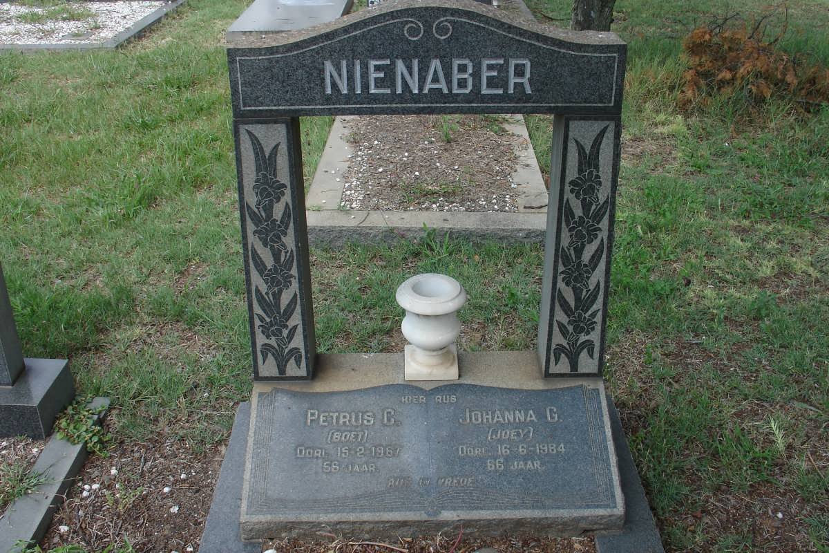 NIENABER Petrus C. -1967 &amp; Johanna G. -1984