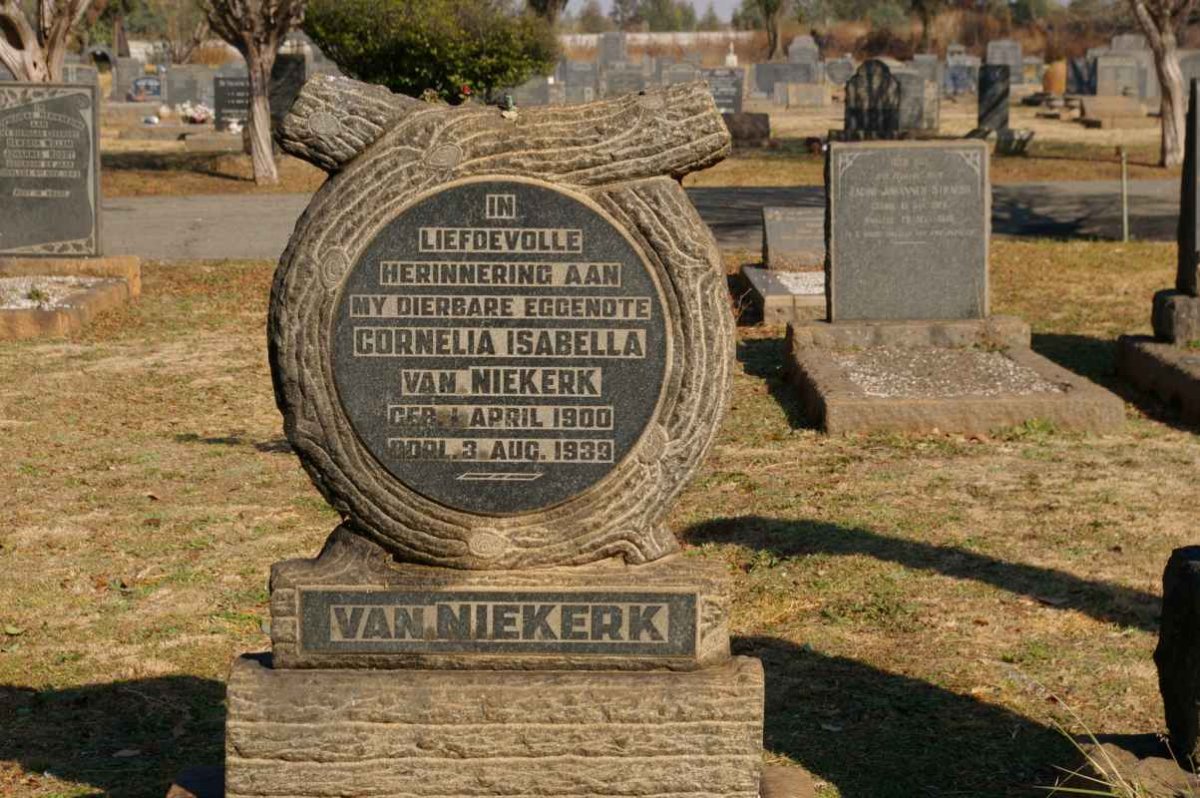 NIEKERK Cornelia Isabella, van 1900-1933