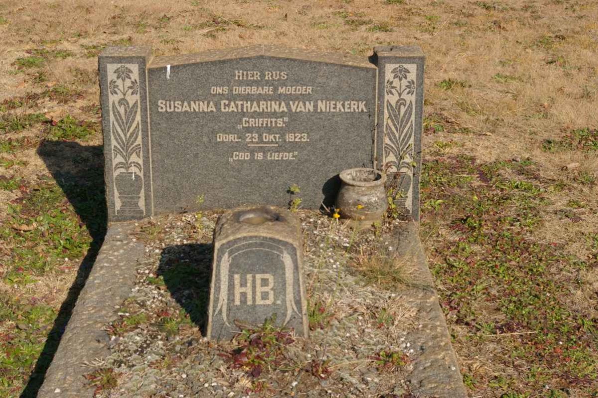 NIEKERK Susanna Catharina, van nee GRIFFITS -1923