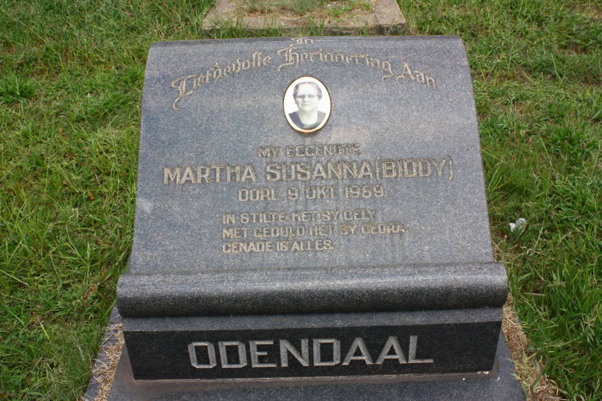 ODENDAAL Martha Susanna -1969
