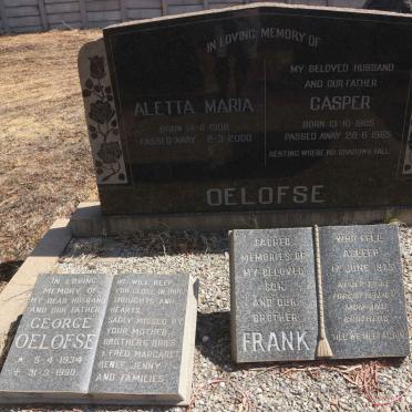 OELOFSE Casper 1905-1965 & Aletta Maria 1908-2000 :: OELOFSE George 1934-1990 :: OELOFSE Frank -1975