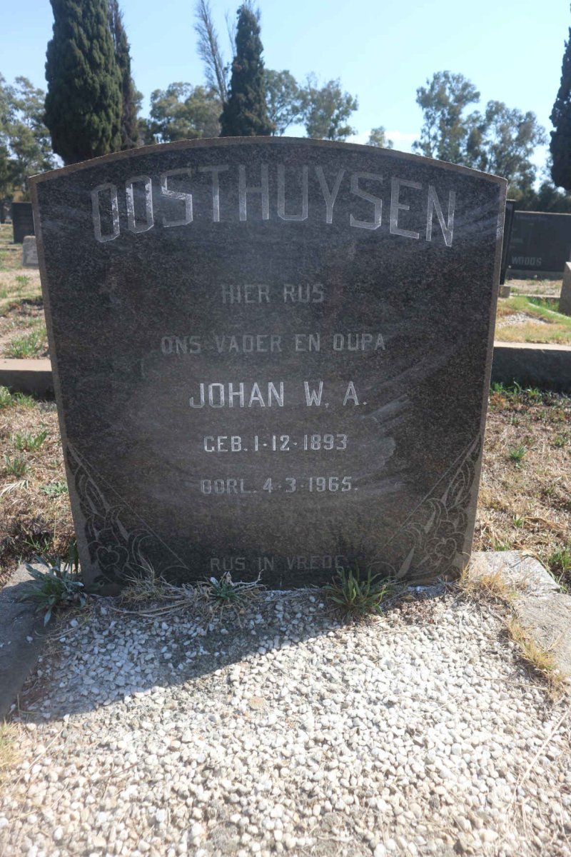 OOSTHUYSEN Johan W.A. 1893-1965