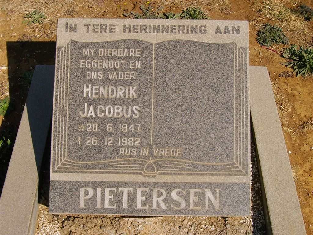 PIETERSEN Hendrik Jacobus 1947-1982
