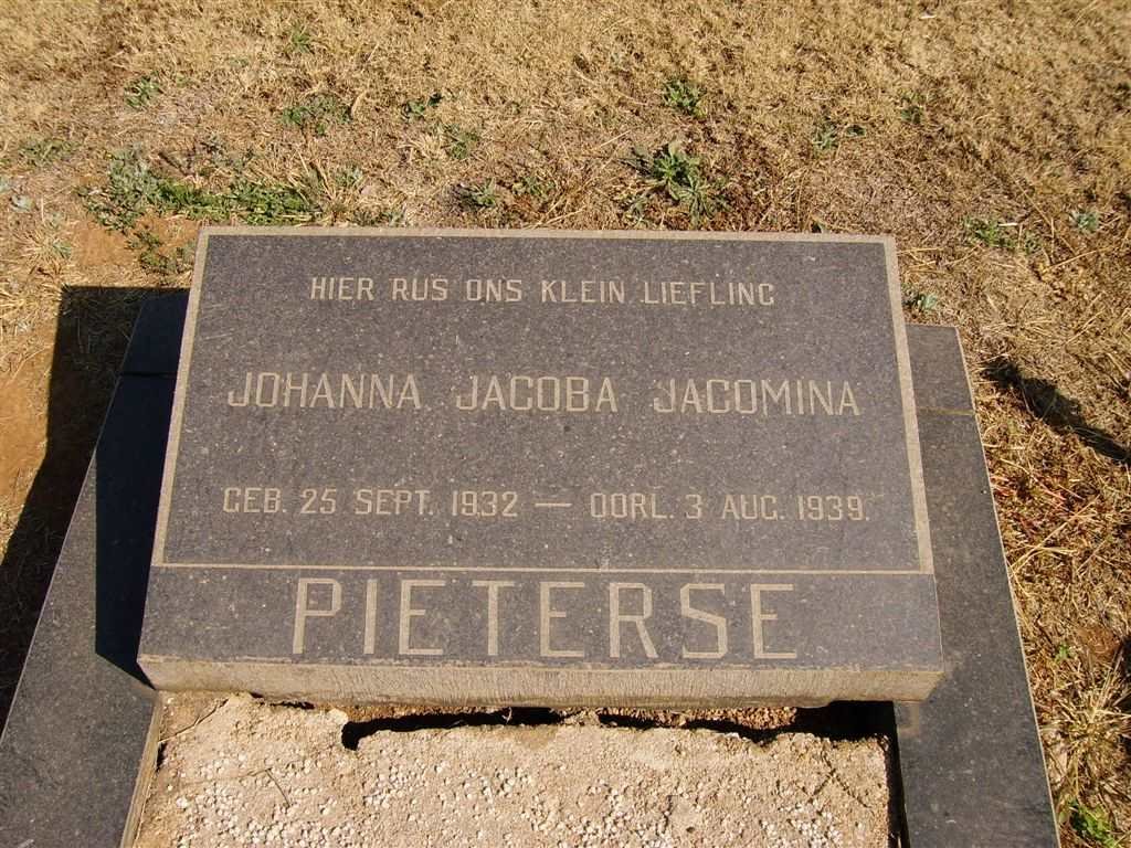 PIETERSE Johanna Jacoba Jacomina 1932-1939