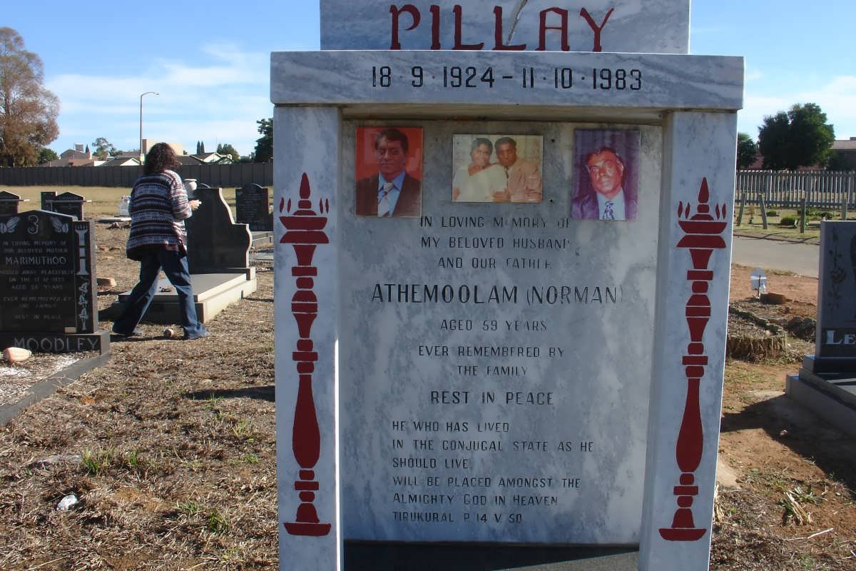 PILLAY Athemoolam 1924-1983 :: PILLAY Soobramoniam 1951-2005 :: PILLAY Amravathie 1928-2002 :: PILLAY Lingam 1980-2004
