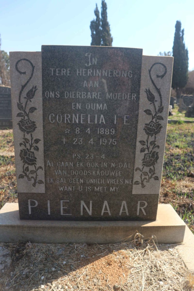 PIENAAR Cornelia I.E. 1889-1975