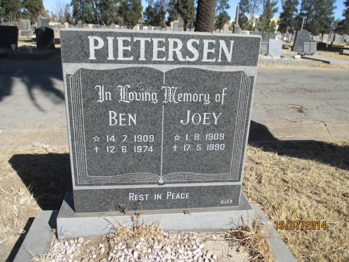 PIETERSEN Ben 1909-1974 &amp; Joey 1909-1990