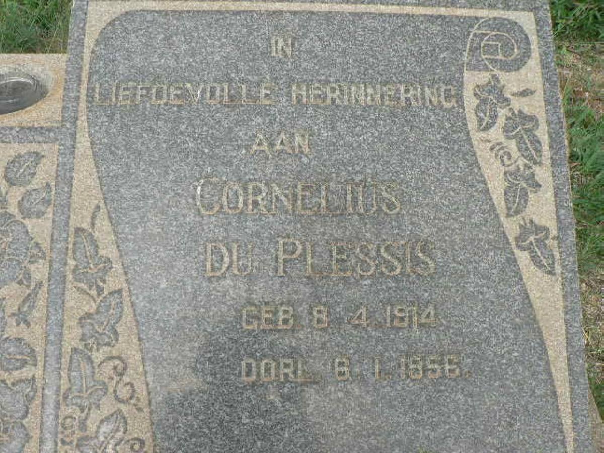 PLESSIS Cornelius, du 1914-1956 :: DU PLESSIS Alena Barbara 1915-1981