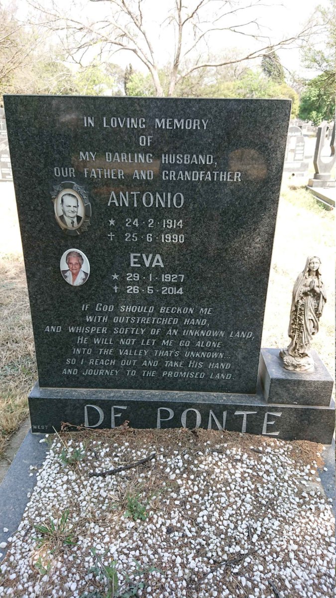PONTE Antonio, de 1914-1990 &amp; Eva 1927-2014