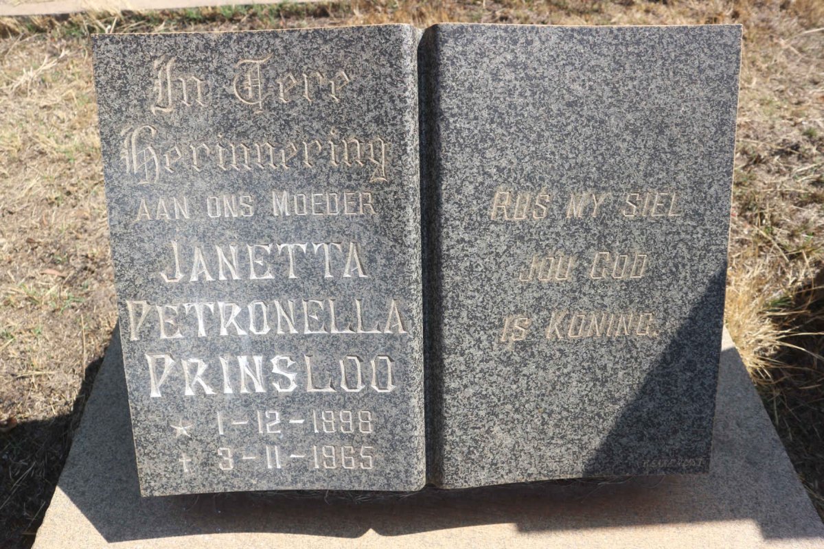 PRINSLOO Janetta Petronella 1898-1965