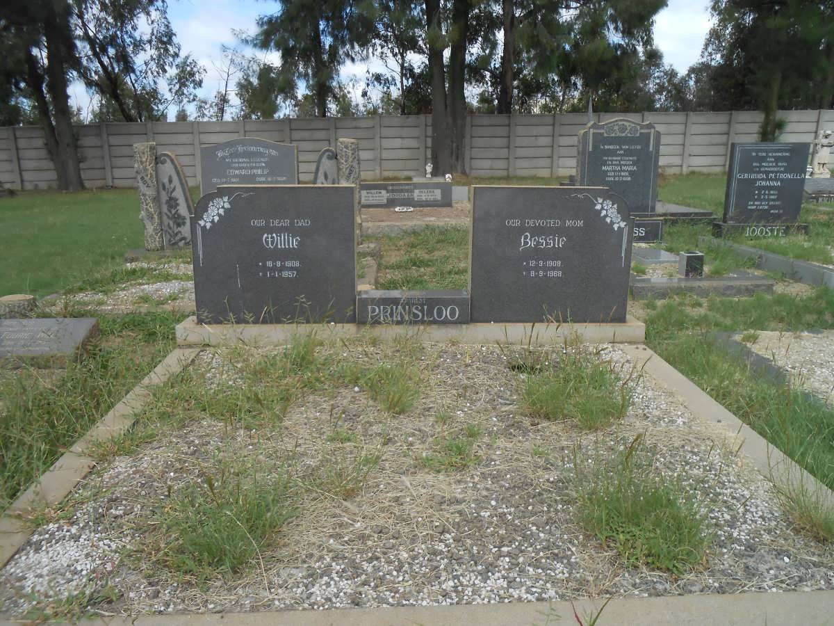 PRINSLOO Willie 1908-1957 &amp; Bessie 1908-1968