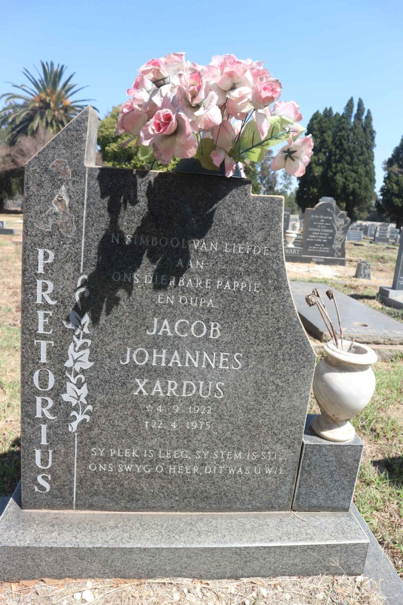 PRETORIUS Jacob Johannes Xardus 1922-1975