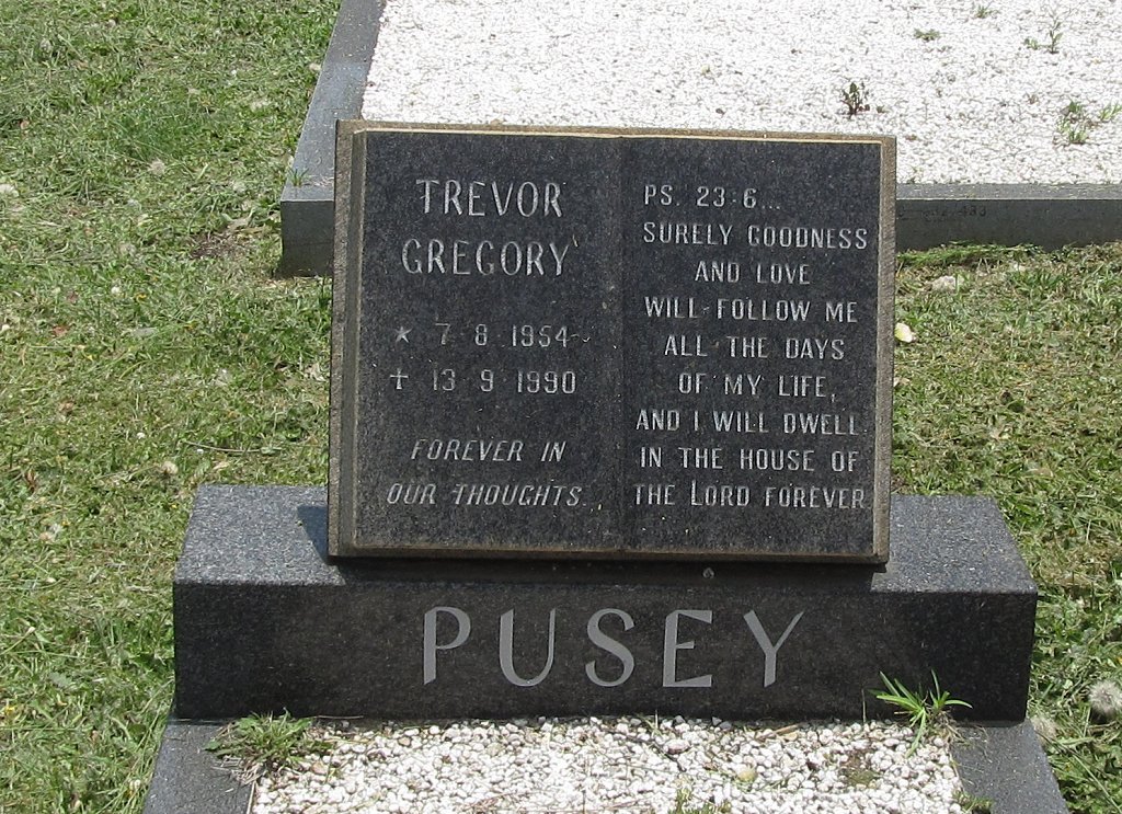 PUSEY Trevor Gregory 1954-1990
