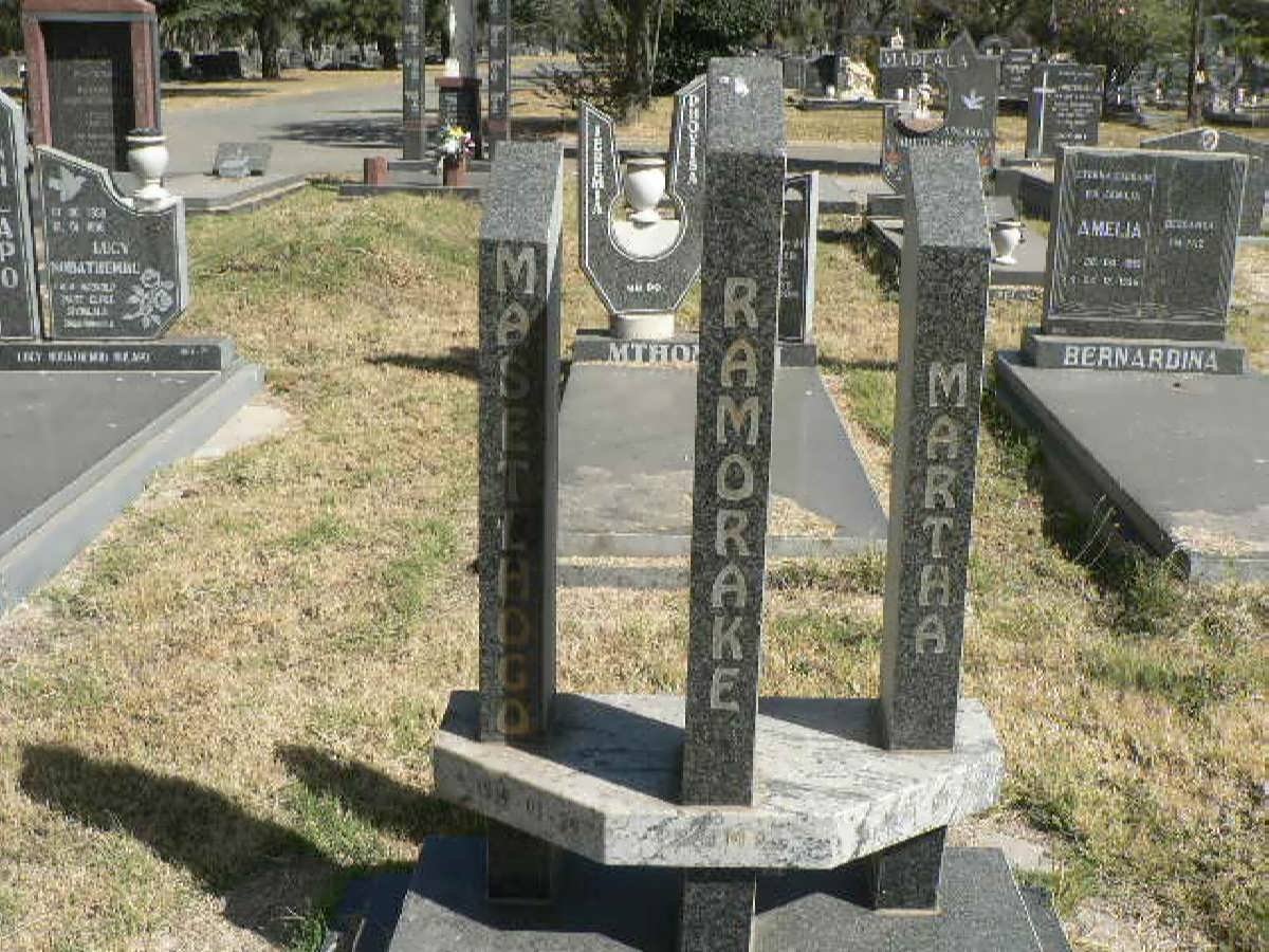 RAMORAKE Masetlhogo Martha 1911-1996