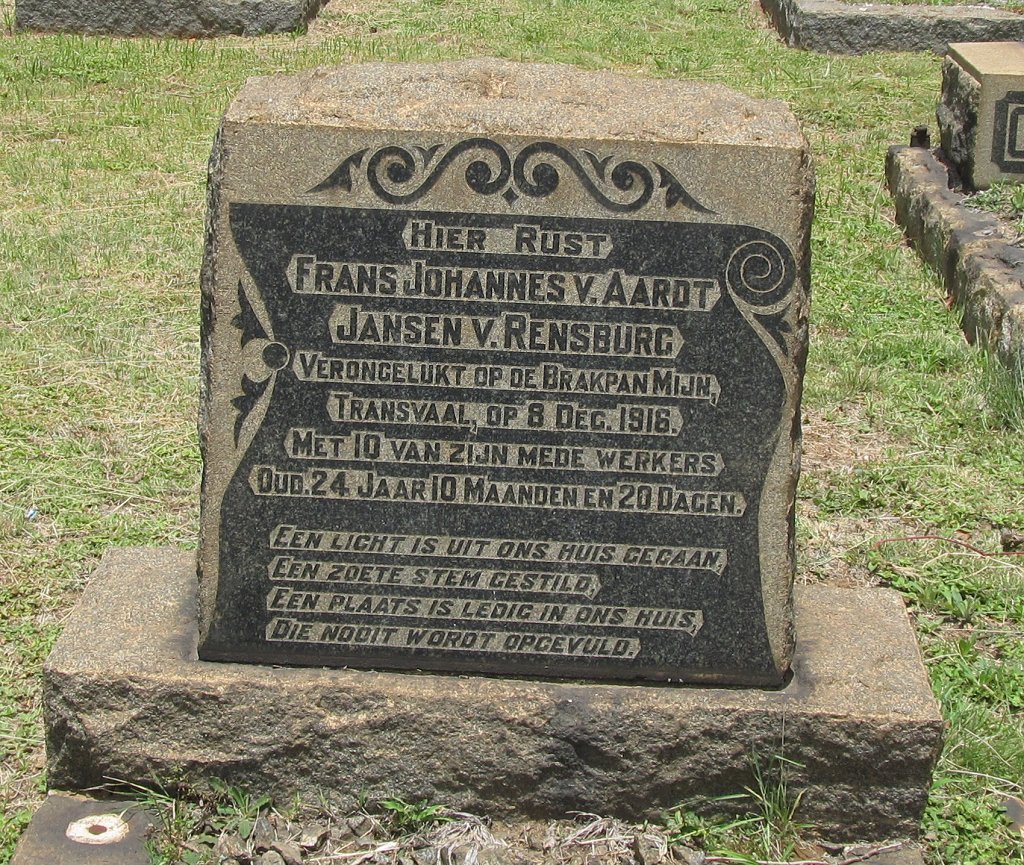 RENSBURG Frans Johannes V. Aardt, Jansen V. -1916