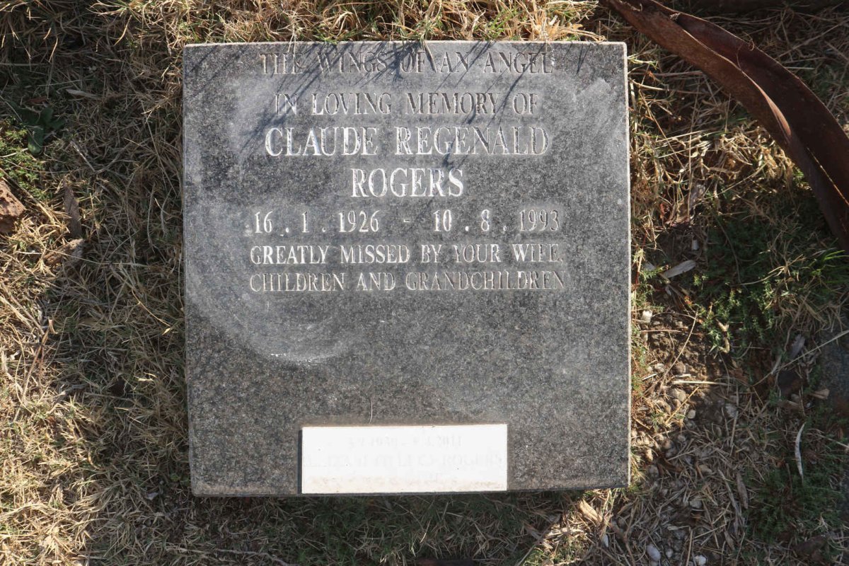ROGERS Claude Regenald 1926-1993 &amp; Elizabeth Lucy 1930-2011