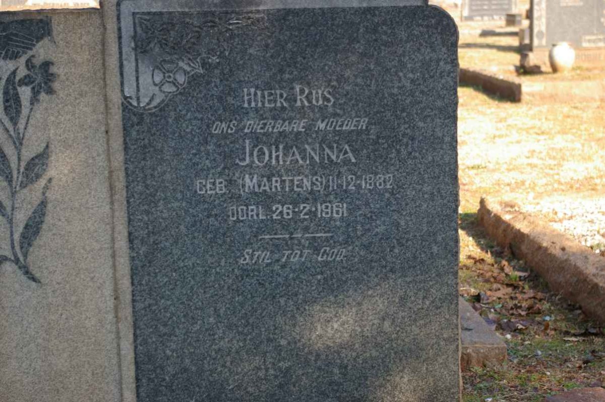 ROOYEN Johanna, van nee MARTENS 1882-1961