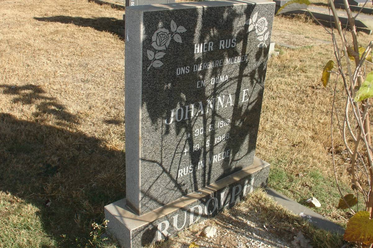 RUDOLPH Johanna E. 1919-1988