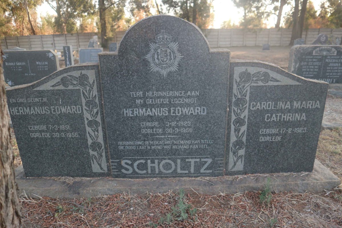 SCHOLTZ Hermanus Edward 1923-1956 &amp; Carolina Maria Cathrina 1923- :: SCHOLTZ Hermanus Edward 1951-1956