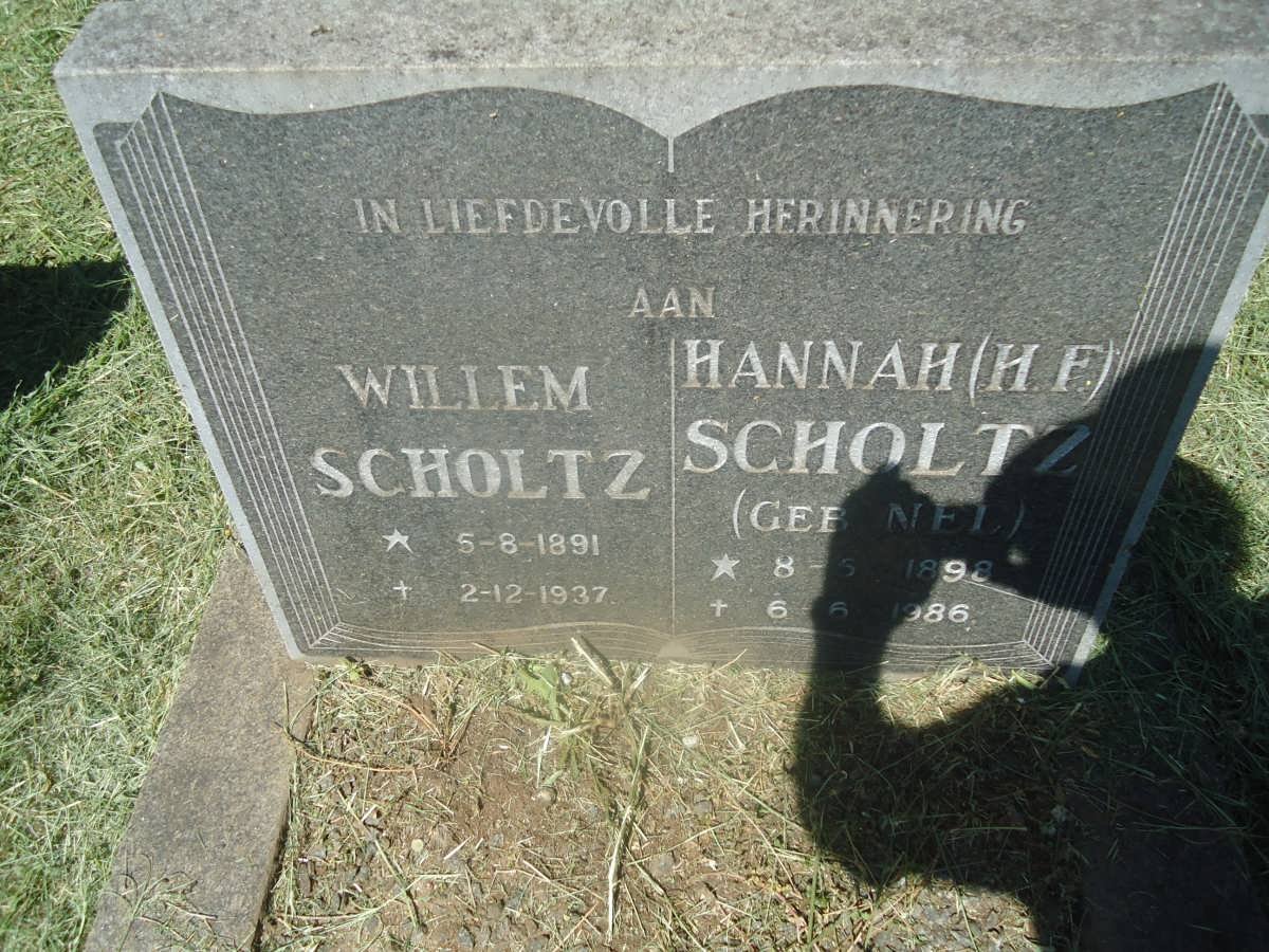 SCHOLTZ Willem 1891-1937 &amp; H.F. NEL 1898-1986