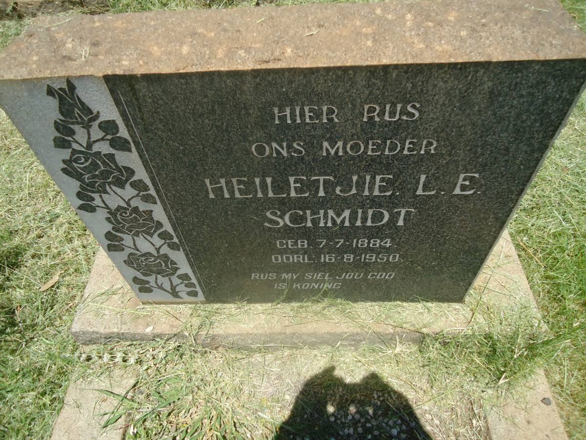 SCHMIDT Heiletjie L.E. 1884-1950