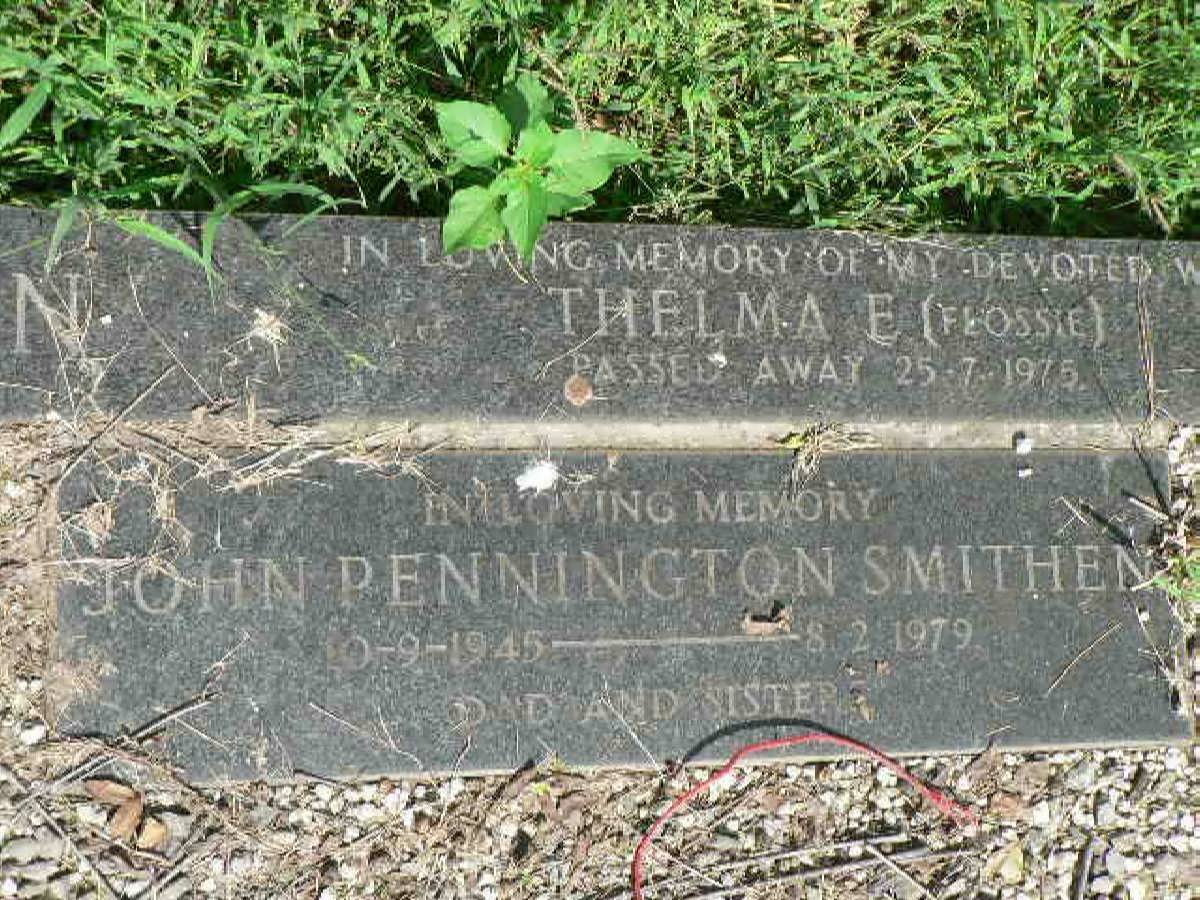 SMITHEN Thelma E. -1975 :: SMITHEN John Pennington 1945-1979