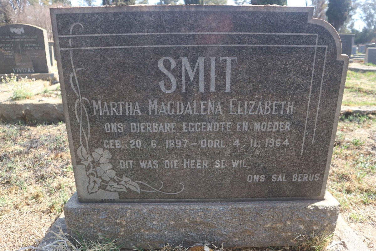 SMIT Martha Magdalena Elizabeth 1897-1964