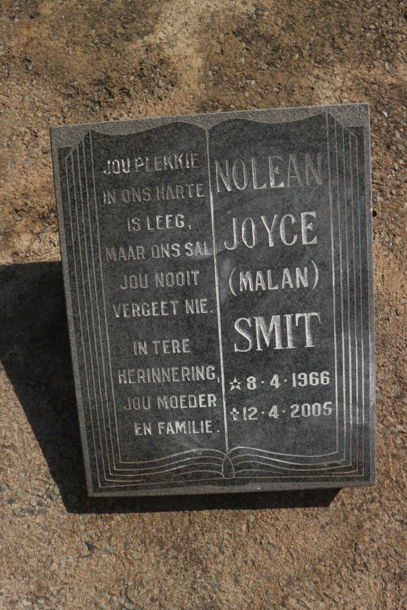 SMIT Nolean Joyce nee MALAN 1966-2005