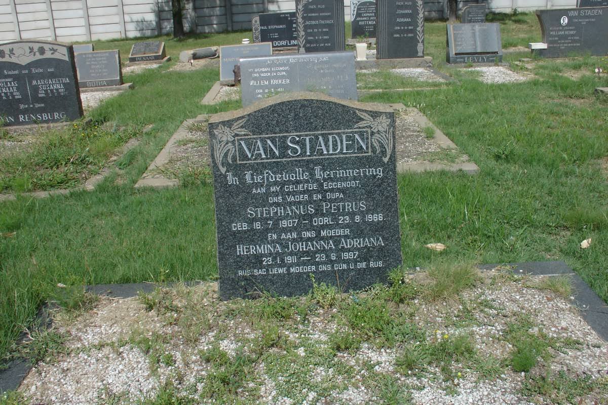 STADEN Stephanus Petrus, van 1907-1966 &amp; Hermina Johanna Adriana 1911-1997