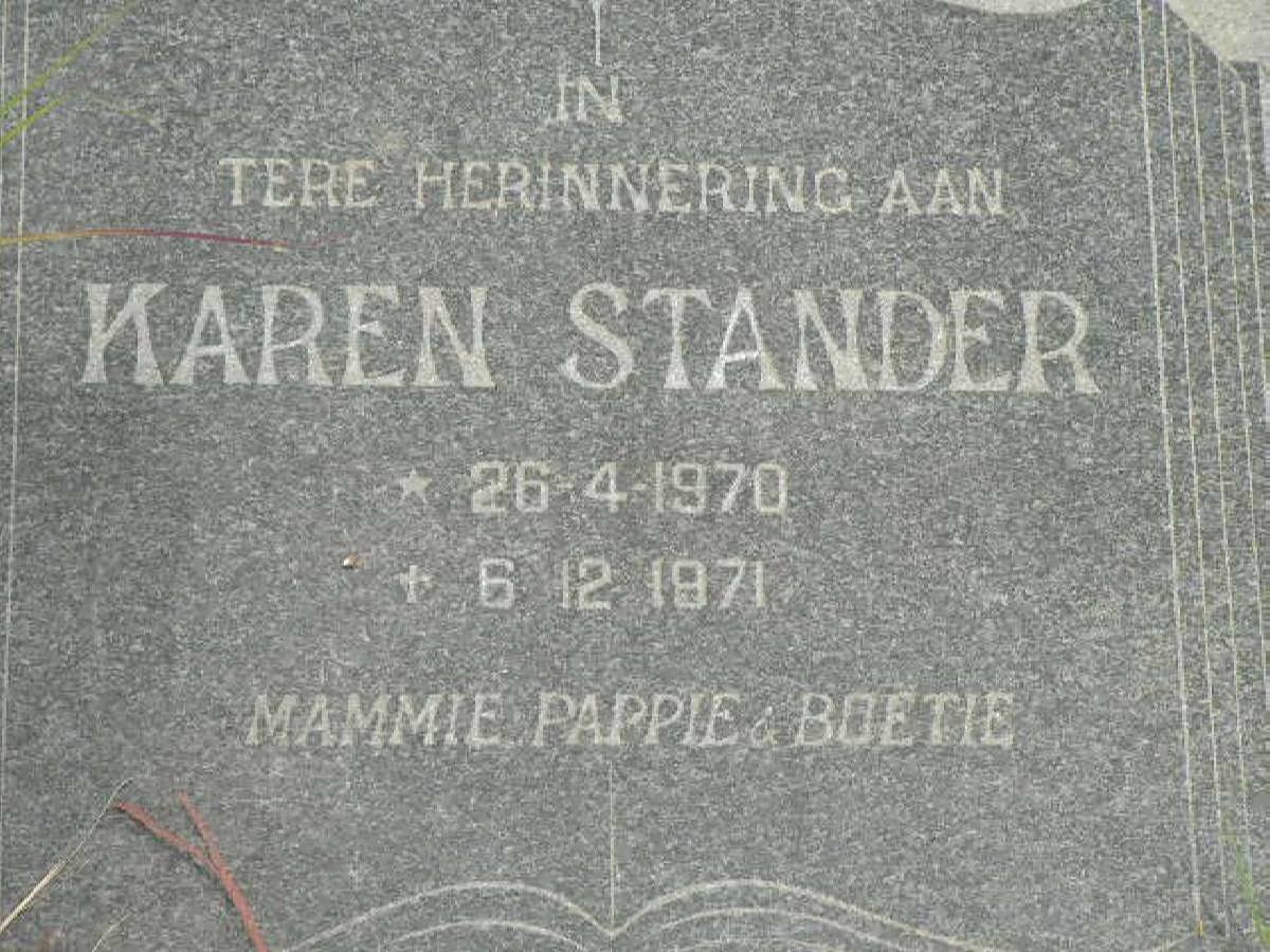 STANDER Karen 1970-1971