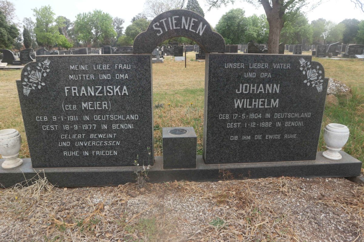 STIENEN Johann Wilhelm 1904-1982 &amp; Franziska nee MEIER 1911-1977