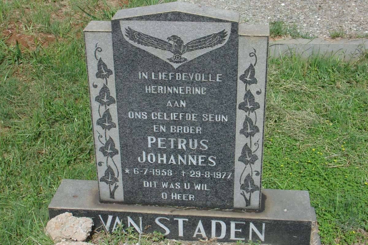 STADEN Petrus Johannes, van 1958-1977