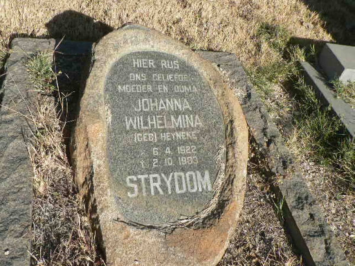 STRYDOM Johanna Wilhelmina nee HEYNEKE1922-1983