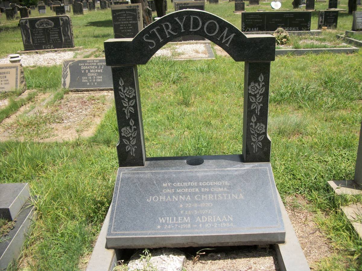 STRYDOM Willem Adriaan 1918-1984 &amp; Johanna Christian 1920-1977
