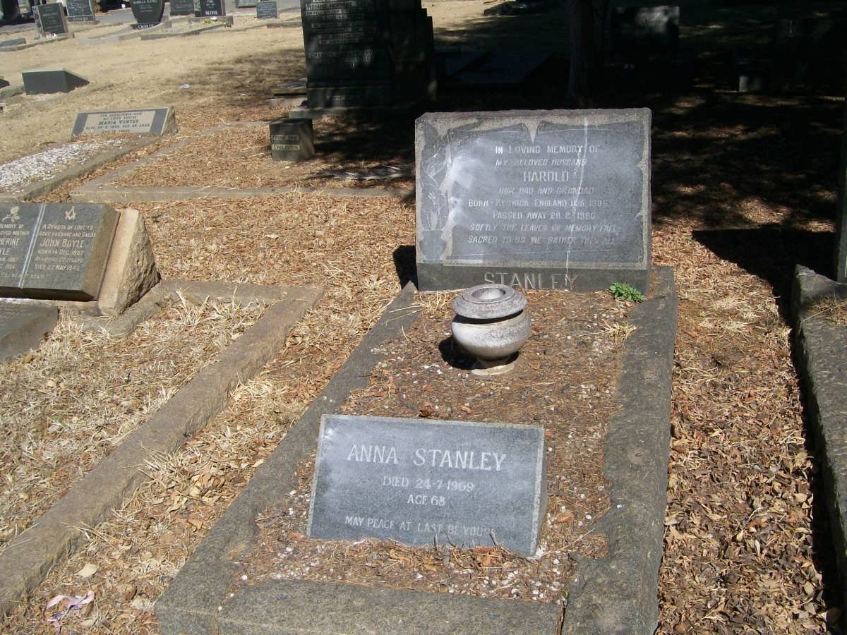 STANLEY Harold 1896-1960 &amp; Anna -1969