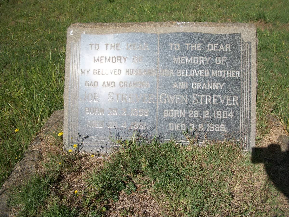 STREVER Joe 1898-1961 &amp; Gwen 1904-1989