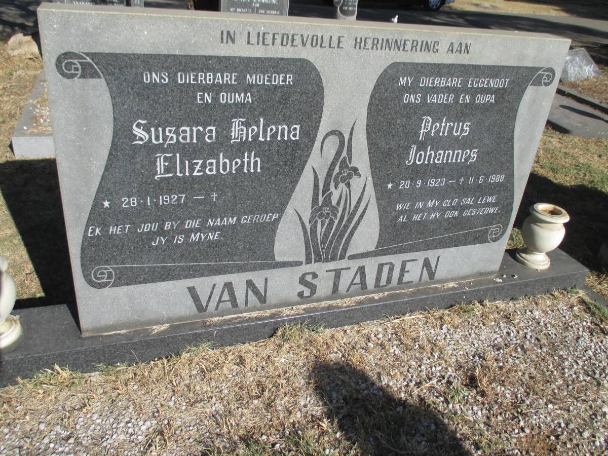 STADEN Petrus Johannes, van 1923-1988 &amp; Susara Helena Elizabeth 1927-