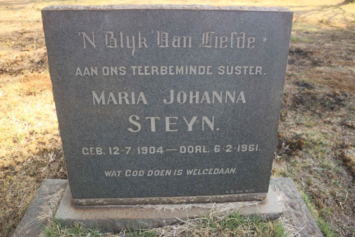 STEYN Maria Johanna 1904-1961