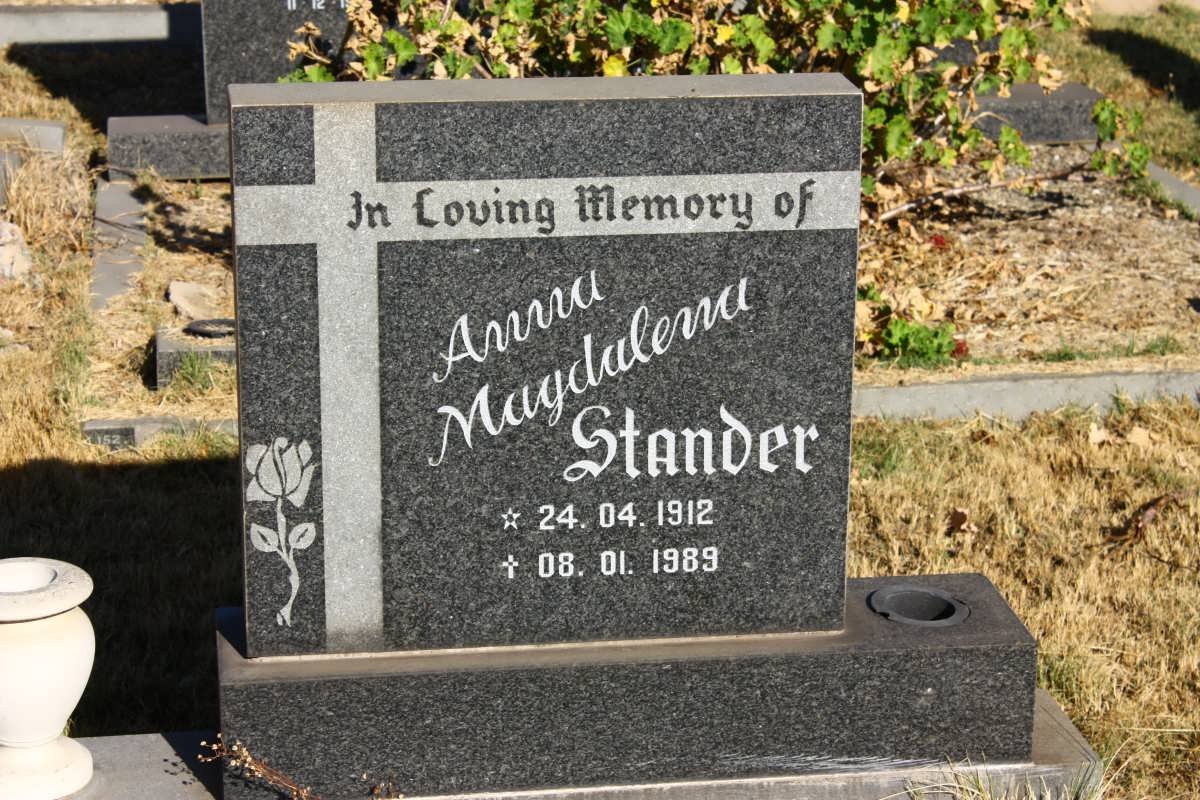 STANDER Anna Magdalena 1912-1989
