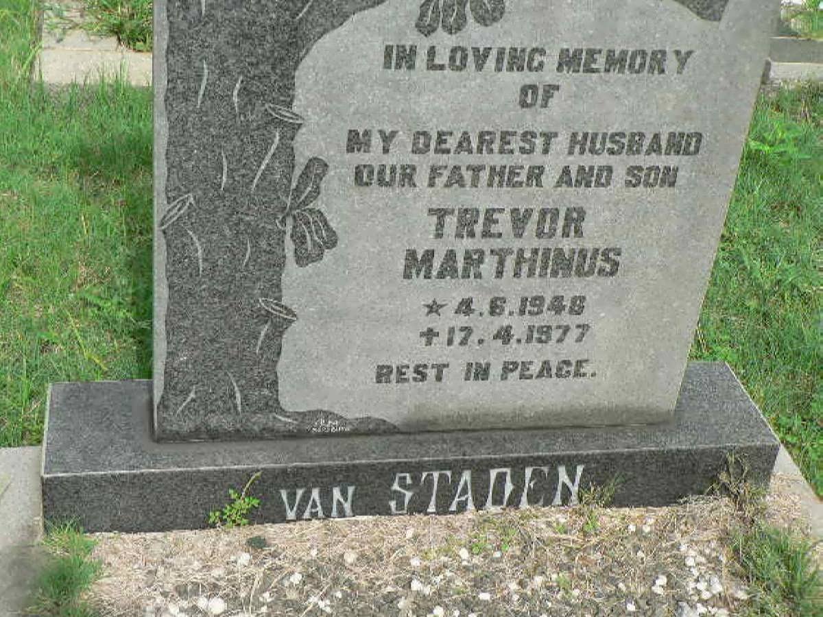 STADEN Trevor Marthinus, van 1948-1977