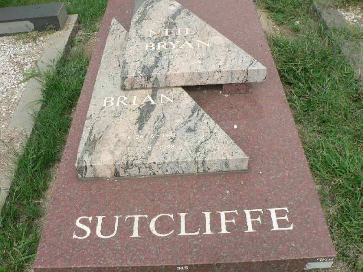 SUTCLIFFE Brian 1941-1998 :: SUTCLIFFE Neil Bryan 1971-1997