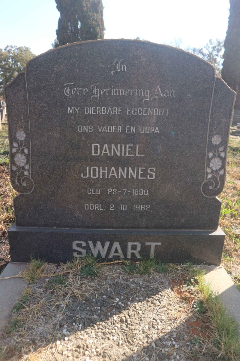 SWART Daniel Johannes 1898-1962