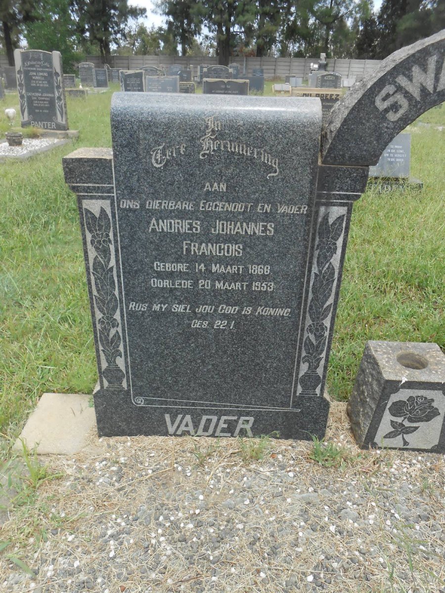 SWANEPOEL Andries Johannes Francois 1868-1953 