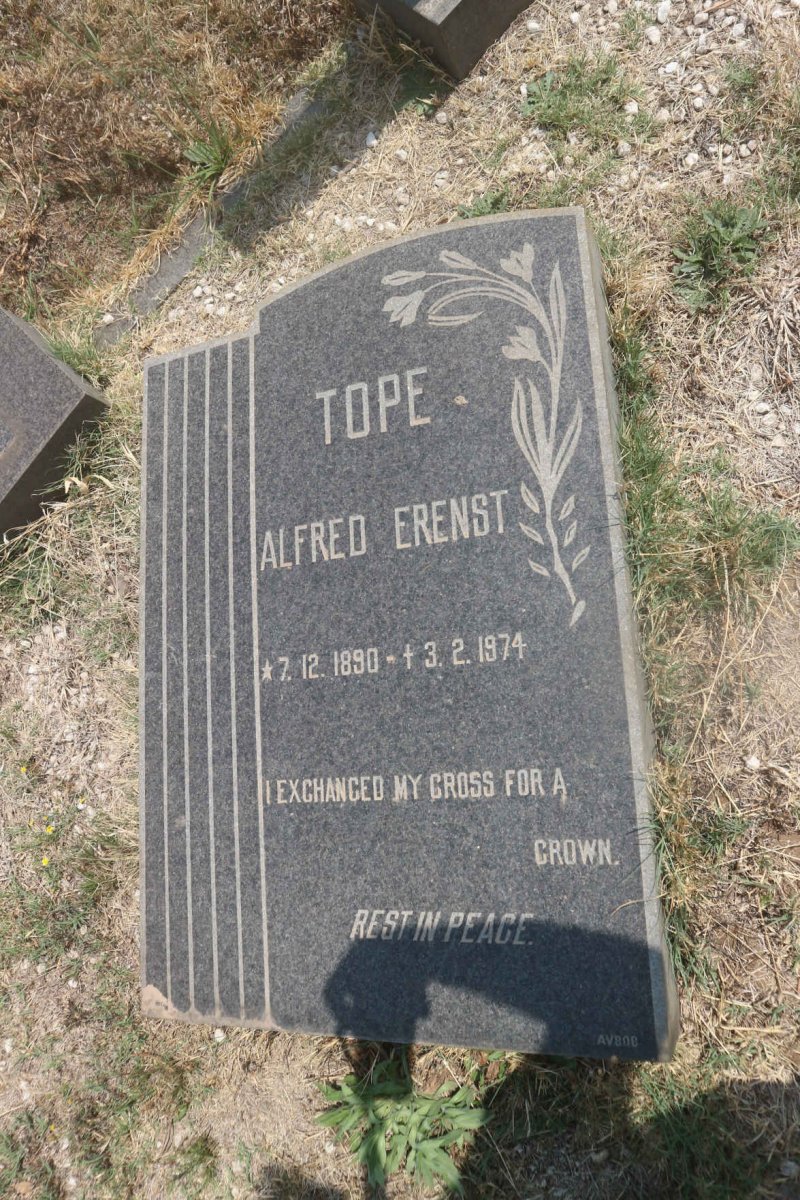 TOPE Alfred Ernest 1890-1974