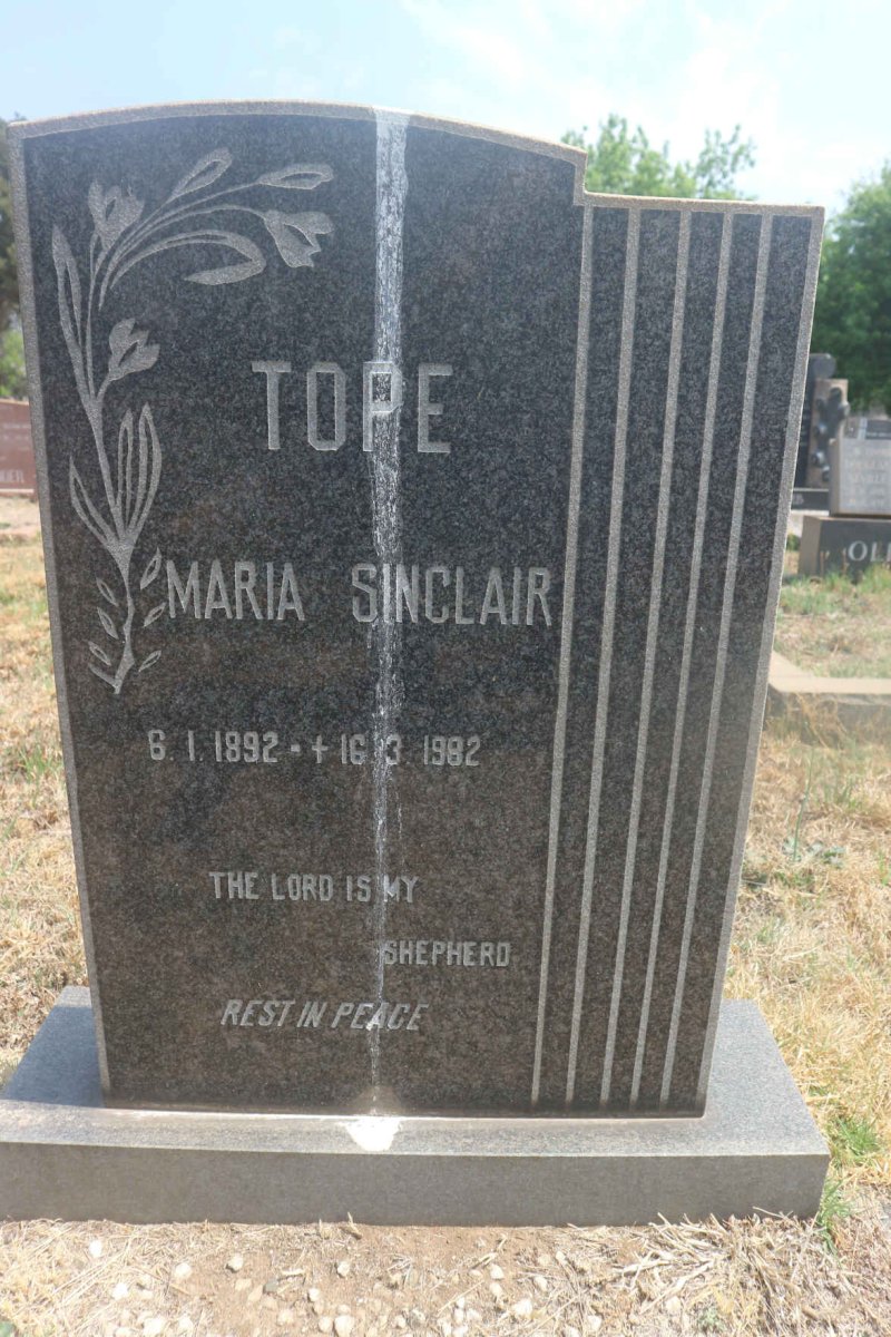 TOPE Maria Sinclair 1892-1982